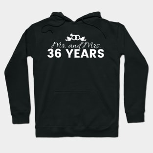 36th Wedding Anniversary Couples Gift Hoodie